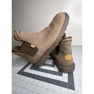 Hey Dude Branson Boots M Craft Leather Brown Slip On Mens Sz 15